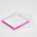 Коробочка для печенья с PVC крышкой, сиреневая, 18 х 18 х 3 см - Фото 2