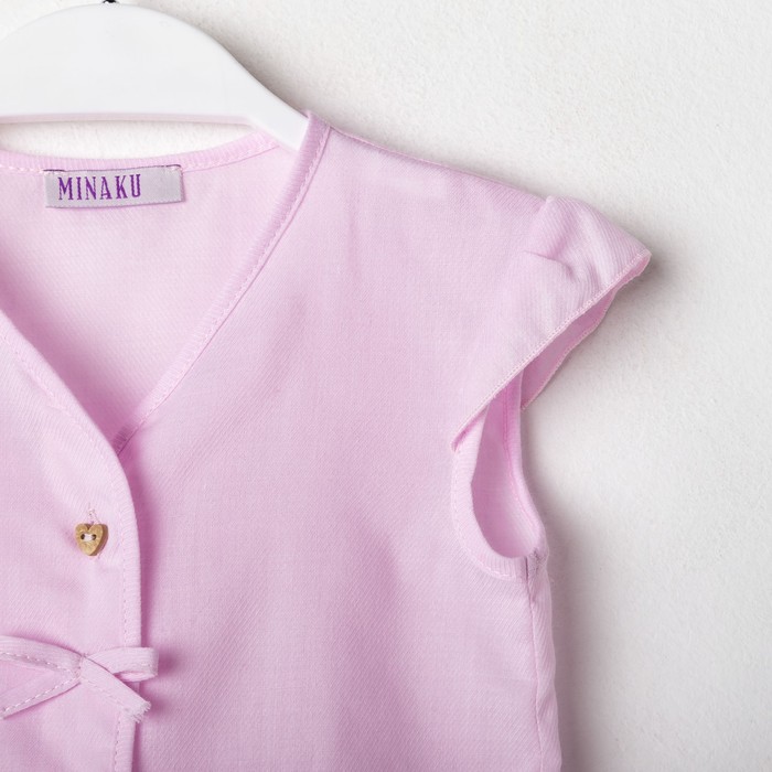 Блузка для девочки MINAKU: cotton collection romantic цвет сиреневый, рост 92 см - фото 1908544690