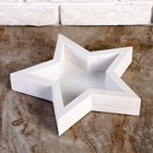 Кашпо деревянное 27×27×4.5 см "Звезда", белая кисть - Фото 2