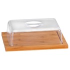 Колпак для хлеба/сыра 25×20×8 см, прямоугольная бамбук/пластик - фото 299203464