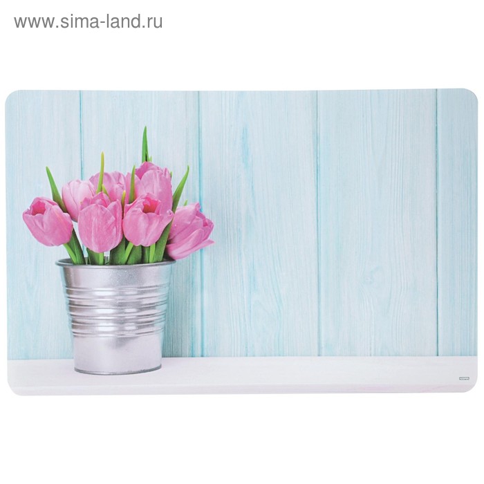 Подставка под горячее «Тюльпаны» 43.5×28×0.07 см - Фото 1