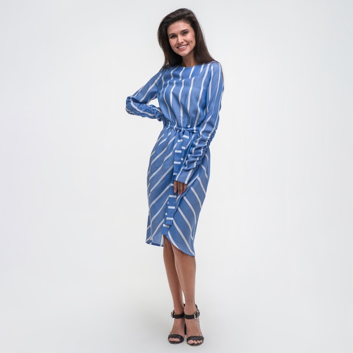 Платье женское MIST миди на запахе, р-р 40-42, синий