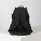 Рюкзак туристический, 2 отдела на молниях, наружный карман, цвет чёрный - Фото 2