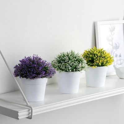 Искусственный цветок в горшке «Мелкие цветочки», 8×12 см, МИКС