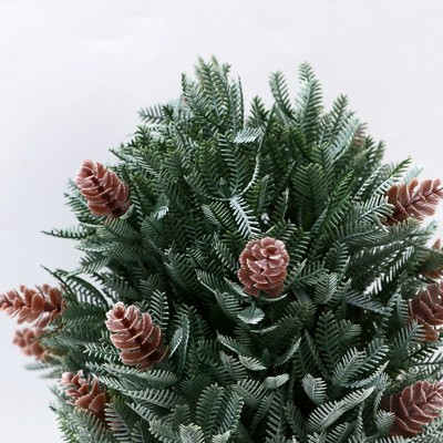 Искусственный цветок в горшке «Хвойный куст», 10×24 см