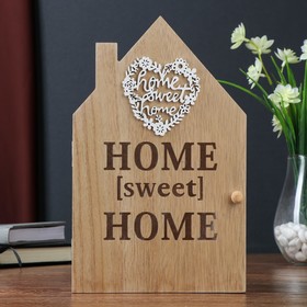 Шкатулка дерево с полочками "Цветочное сердце" 26,5х8х17 см