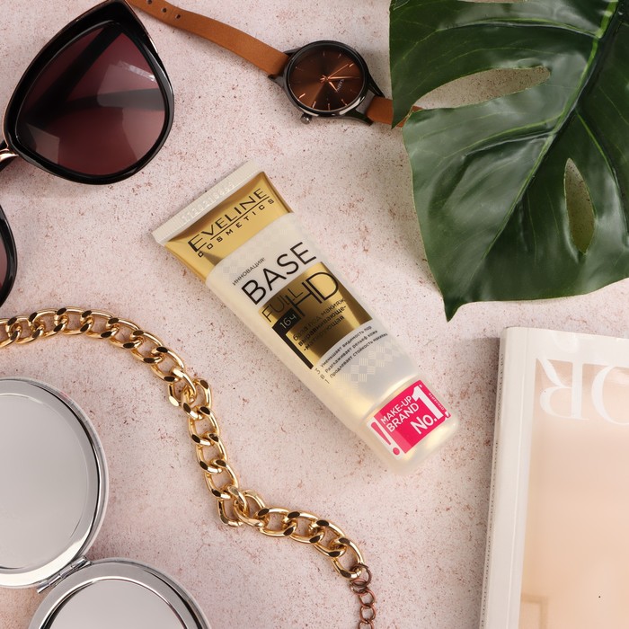 База под макияж Eveline Base Full HD «Выравнивающе-матирующая 3 в 1», 30 мл - Фото 1