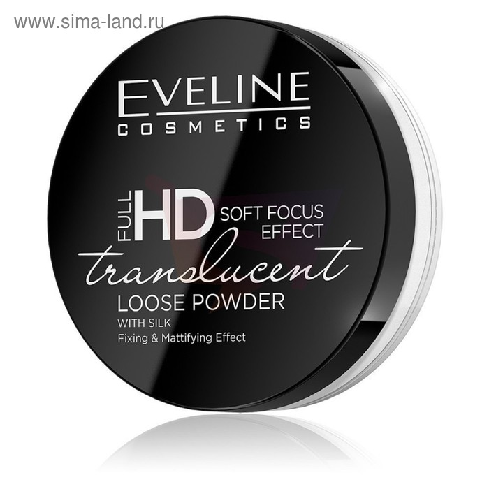 Пудра для лица Eveline Full HD Translucent, фиксирующая, тон универсальный - Фото 1