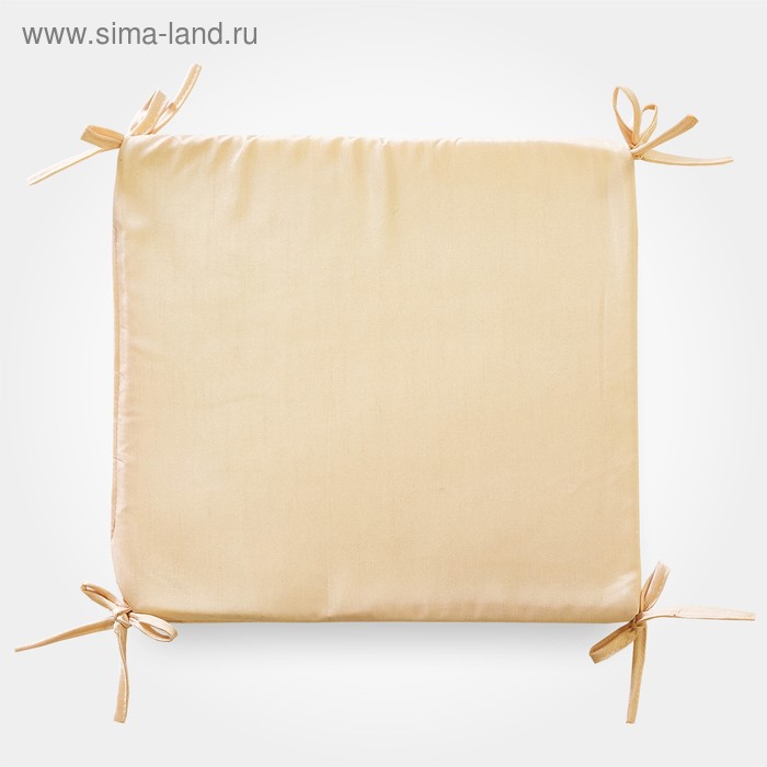 Сидушка на стул бамбук золото 34х34х1,5см, жаккард, поролон, пэ100% - Фото 1