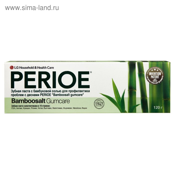 Зубная паста Perioe Bamboosalt Gumcare, для профилактики проблем с деснами, 120 г - Фото 1