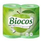 Туалетная с ароматом яблока BioCos, 4 рулона, 1 шт. - фото 298315581