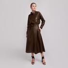 Юбка женская MINAKU: Leather look, цвет коричневый, размер 42 - Фото 1