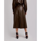 Юбка женская MINAKU: Leather look, цвет коричневый, размер 42 - Фото 2