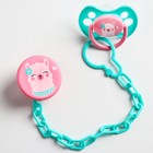Держатель для соски - пустышки «Лама», на цепочке - фото 24282244