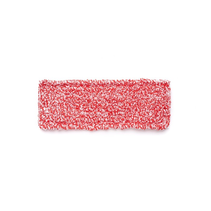Насадка для швабры SWAN, плоская микрофибра, цвет красный/белый, 40 см - фото 1890916807