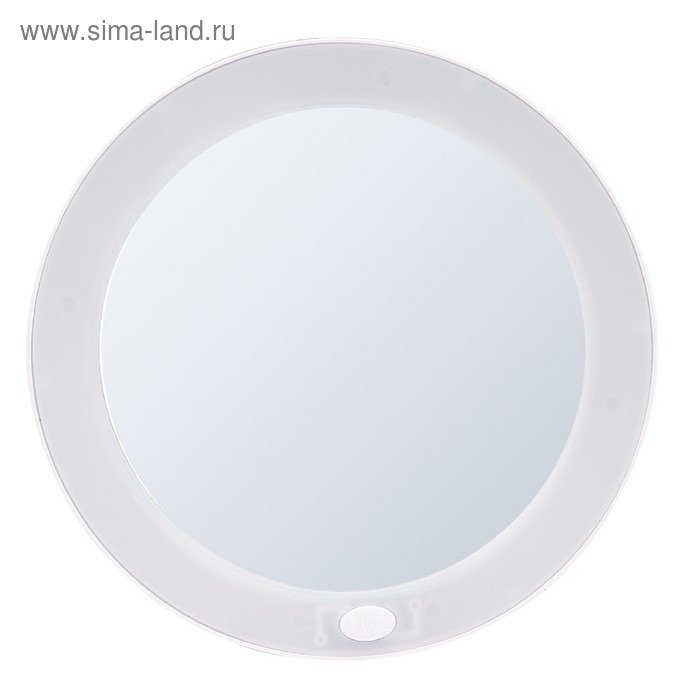 Зеркало косметическое на присосках Mulan, 5х, LED, цвет белый - Фото 1