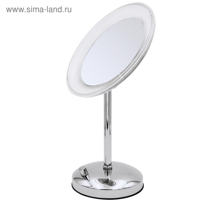 Зеркало косметическое настольное Tiana RIDDER, LED, USB, цвет хром, 5х-увеличение - Фото 1