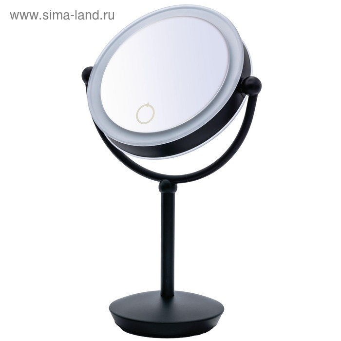 Зеркало косметическое настольное Moana RIDDER, LED, сенсор, цвет чёрный, 1х/5х-увеличение - Фото 1