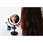 Зеркало косметическое настольное Moana RIDDER, LED, сенсор, цвет чёрный, 1х/5х-увеличение - Фото 3