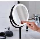 Зеркало косметическое настольное Moana RIDDER, LED, сенсор, цвет чёрный, 1х/5х-увеличение - Фото 4