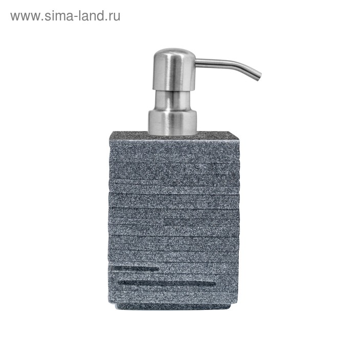 Дозатор для жидкого мыла Brick, цвет серый - Фото 1