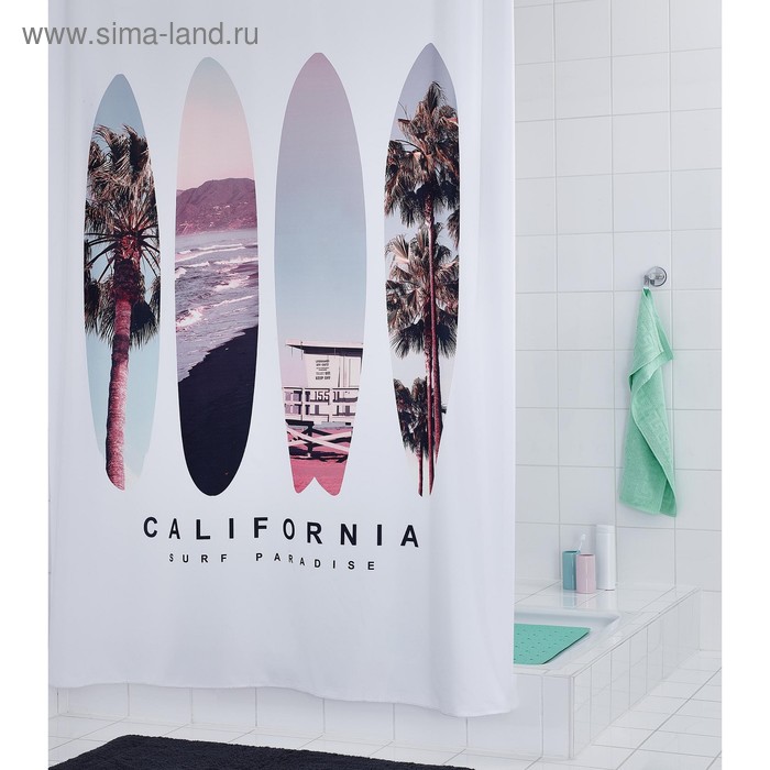 Штора для ванных комнат California, 180х200 см - Фото 1