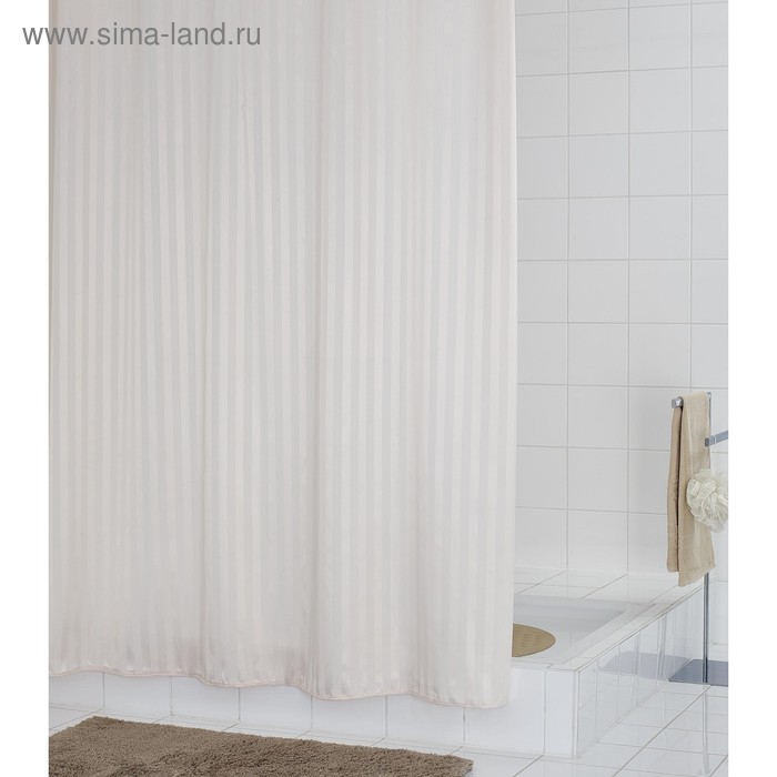 Штора для ванных комнат Satin, цвет кремовый, 180х200 см - Фото 1