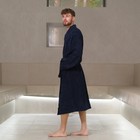 Халат махровый мужской «Лучший муж», размер 56-58, синий - Фото 3