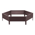 Клумба оцинкованная, d=100 см, высота бортика 15 см, коричневая, Greengo - Фото 8