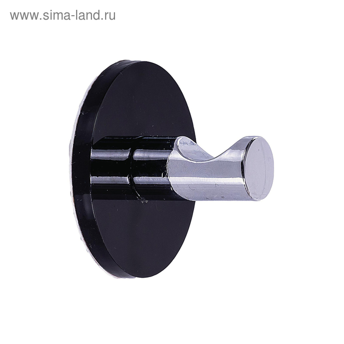 Крючок круглый самоклеящийся, цвет чёрный