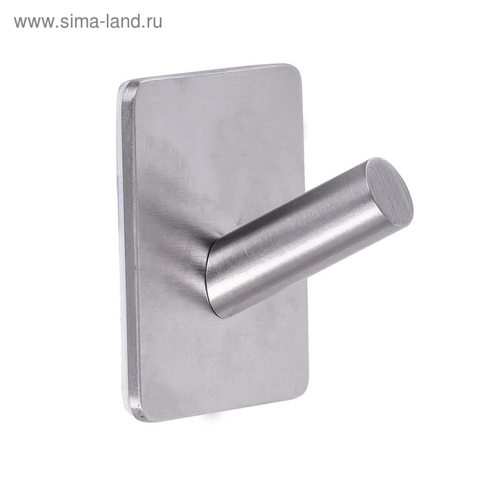 Набор крючков 2 шт, одинарный, матовый, самоклеящийся - Фото 1