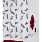 Штора для ванных комнат Romantic, цвет белый/чёрный, 180х200 см - Фото 1