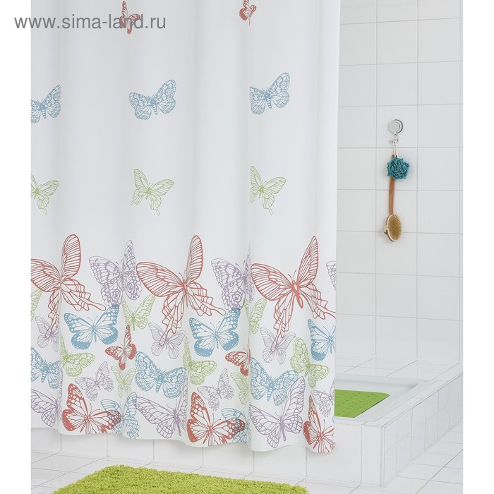 Штора для ванных комнат Papillon, полупрозрачная, 180х200 см - Фото 1