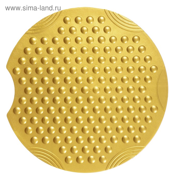 Коврик противоскользящий Tecno Ice, цвет золотой, d 55 см - Фото 1