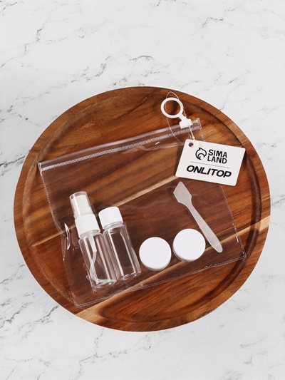 Набор для хранения, в чехле, 5 предметов, белый, прозрачный