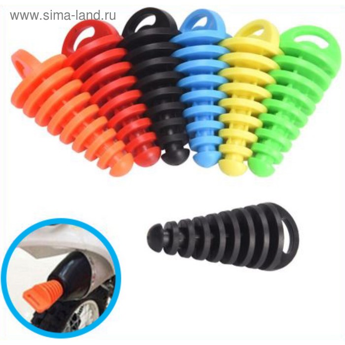 Заглушка в выхлопную трубу мотоцикла, пластик, МИКС - Фото 1