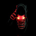 Светодиодные шнурки, 80 см, от 2 х CR2032, 3 режима, цвет свечения красный - Фото 1