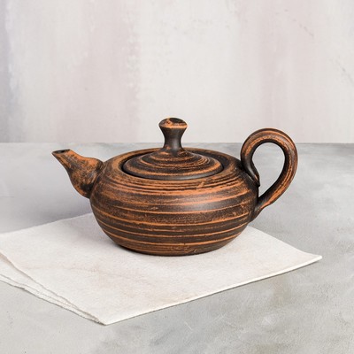 Чайник для заварки «Алтайский», красная глина, 0,5 л, микс