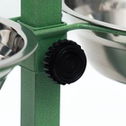 Подставка с мисками, 2×500 мл, высота 30 см, разборная, зелёная - Фото 5