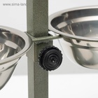 Подставка с мисками, 2×500 мл, высота 30 см, разборная, зелёная - Фото 6