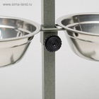 Подставка с мисками, 2×700 мл, высота 40 см, разборная, зелёная - Фото 4