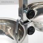 Подставка с мисками, 2×700 мл, высота 40 см, разборная с верхним фиксатором, хром - Фото 4