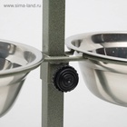 Подставка с мисками, 2×1.5 л, высота 50 см, разборная, зелёная - Фото 4