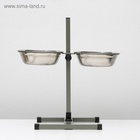 Подставка с мисками, 2×1.5 л, высота 50 см, разборная, зелёная - Фото 5