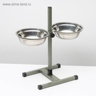 Подставка с мисками, 2×1.5 л, высота 50 см, разборная, зелёная - Фото 6