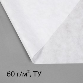Материал укрывной, 10 × 2,1 м, плотность 60 г/м², спанбонд с УФ-стабилизатором, белый, Greengo, Эконом 20%