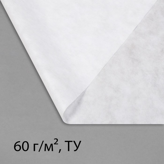 Материал укрывной, 5 × 3,2 м, плотность 60 г/м², с УФ-стабилизатором, белый, Greengo, Эконом 20 %