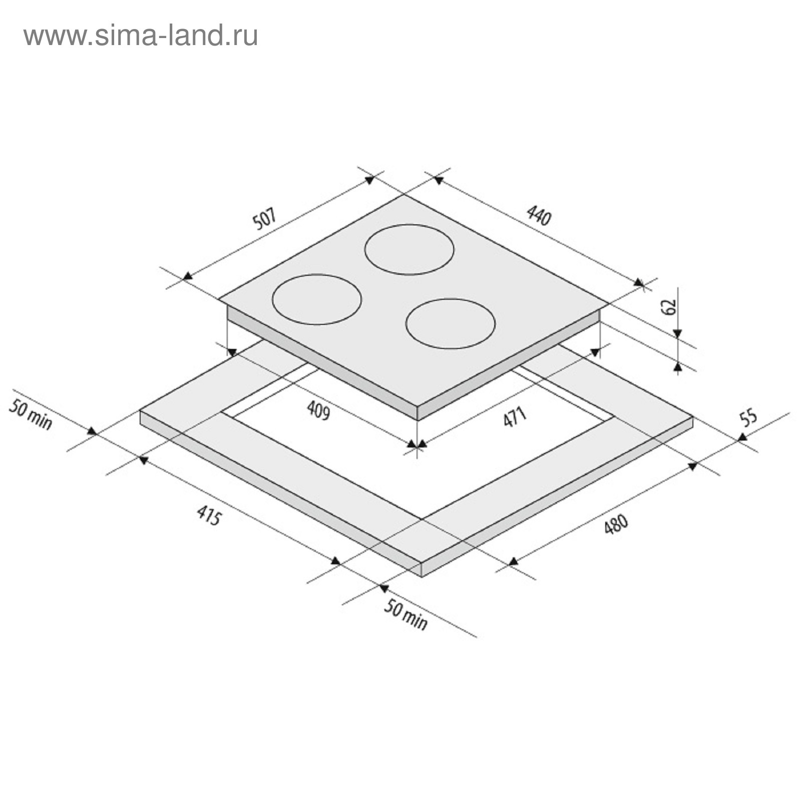 Купить Плиту Крона Leggiero 60 Bl