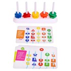 Обучающий набор «Умная пирамидка», звенья, задания, основа, по методике Монтессори - Фото 5