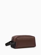 Косметичка дорожная на молнии, с ручкой, цвет коричневый - Фото 2